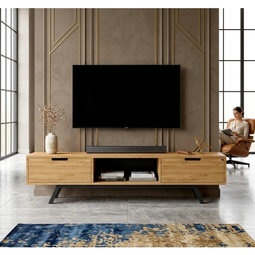 Szafka RTV-38 Drewno Lite Dąb Loft Lakier Rozmiary od 100 cm do 200 cm PREMIUM